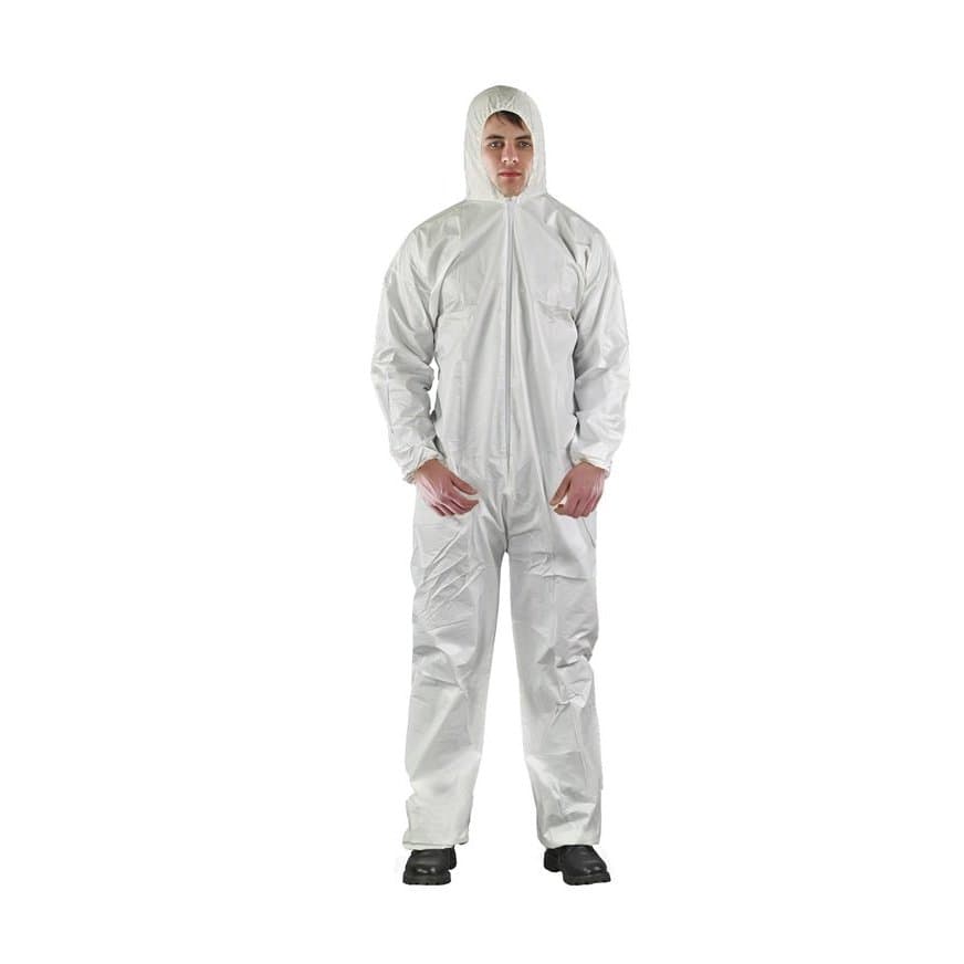 Macacão De Segurança Tychem Edge 67-200 Ansell Proteção Química Industrial Descartável Branco EPI CA 45613 Profissional