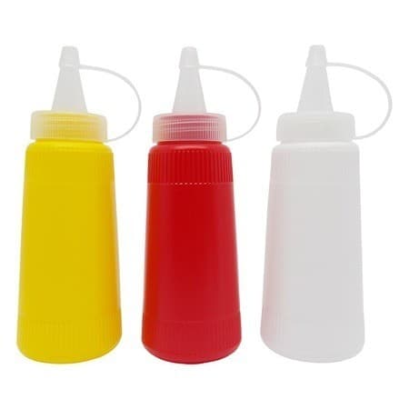 Kit Bisnagas Maionese Catchup Mostarda Molho Pimenta Caseiro Tubo Para Lanchonete Bar