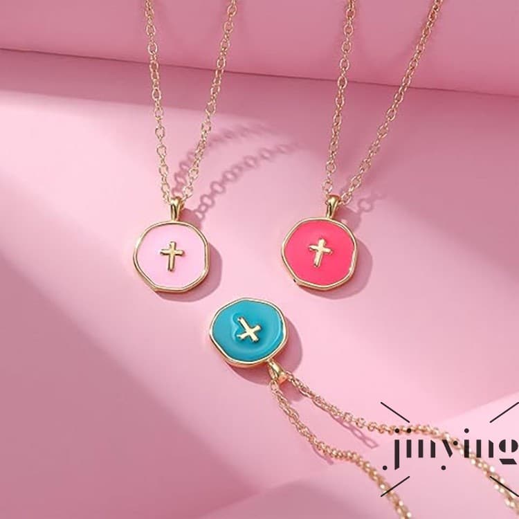 Colar Com Pingente De Cruz Para Queda De Óleo Personalizado Mulheres E Crianças