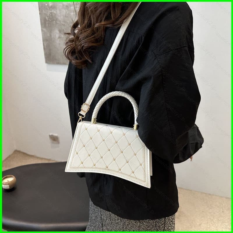 GC2 Mulheres Elegantes Textura Bordada Simples Commute Estudante Delicadeza Bolsa De Ombro Pequena CG2