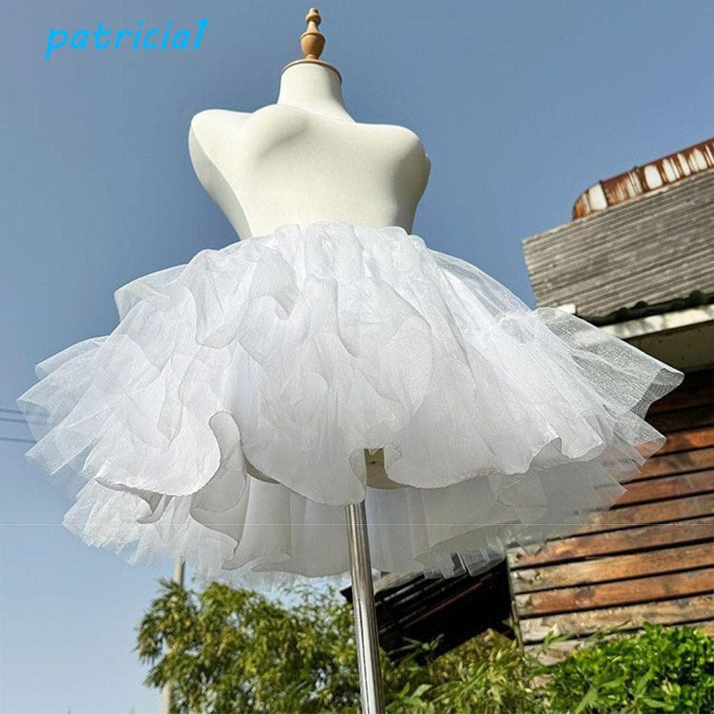 PATRICIA1 Underskirt De Crinolina , 30/35/40/45cm Design Desossado Lolita Anágua , Saia Tutu De Malha Macia