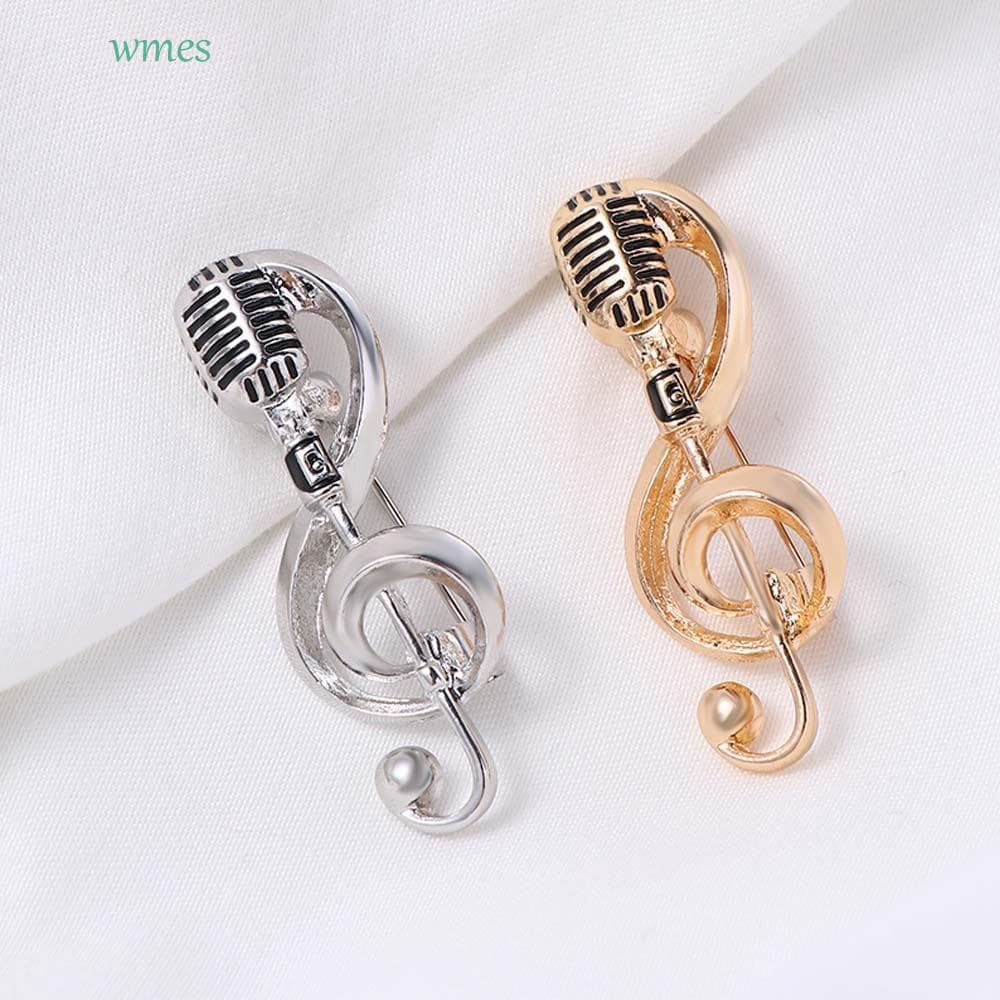 WMES1 Broches De Microfone Para Mulheres E Homens , Broche De Lapela , Acessórios De Joias , Alfinete De Crachá , Cantor