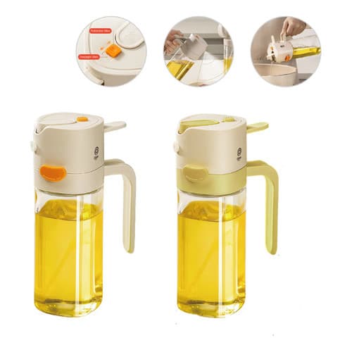 Garrafa Spray E Dosador De Oleo Azeite Vidro Cozinha 500ml