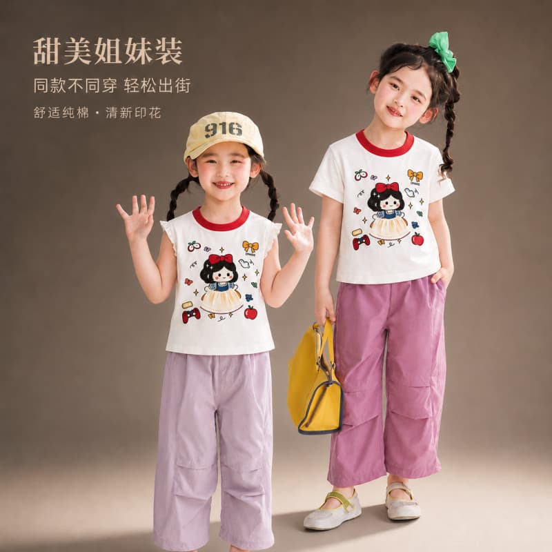 Crianças crianças roupas meninas roupas topos camisetas 2026 verão dos desenhos animados impresso mangas curtas doce est
