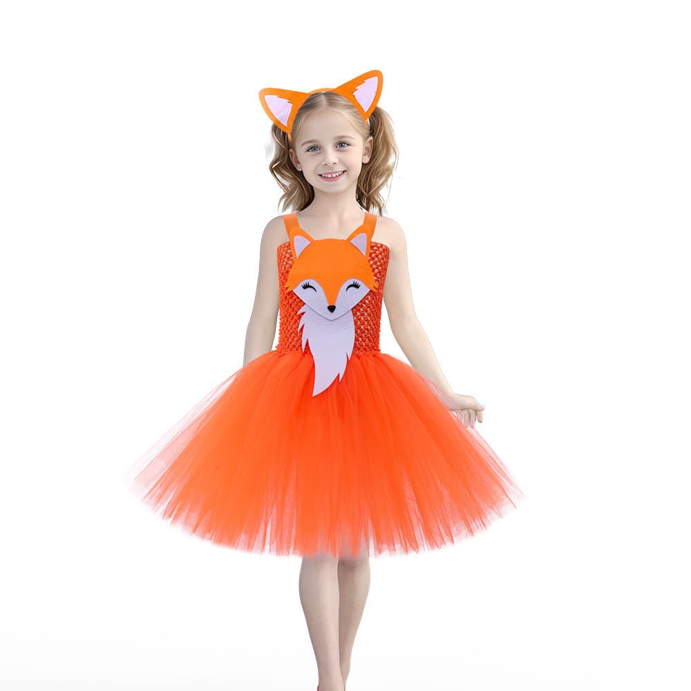 Crianças louca animal cidade raposa Nick Cosplay vestido de princesa traje animal
