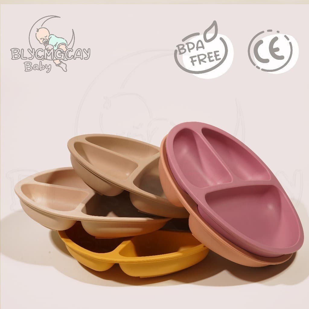 Placa De Silicone Para Crianças Bebês Sucção Inferior Placas Divididas BPA Free