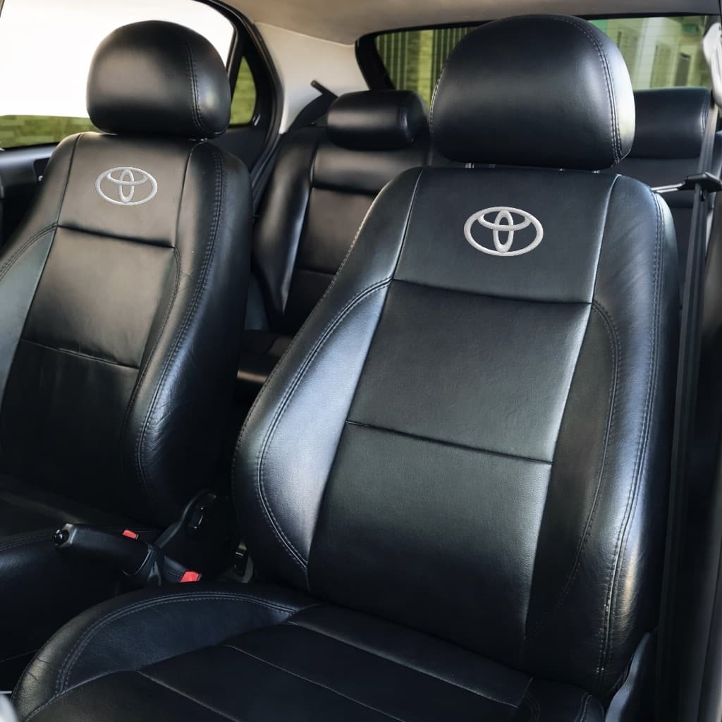 Capa Para Banco Automotivo Impermeável Couro Courvin Toyota Corolla Hilux Yaris Etios