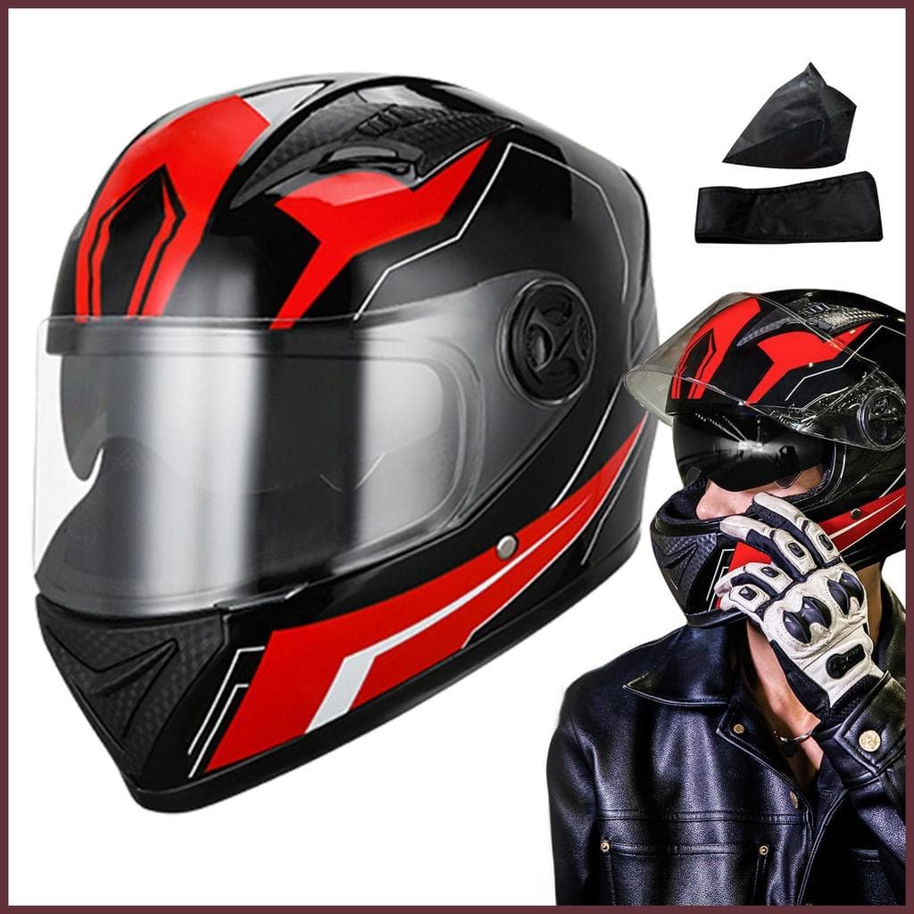 Capacetes Para Adultos Motocicleta Rua Bicicleta De Corrida Protetor Rosto Cheio Com Inverno Quente Pescoço Cachecol E n