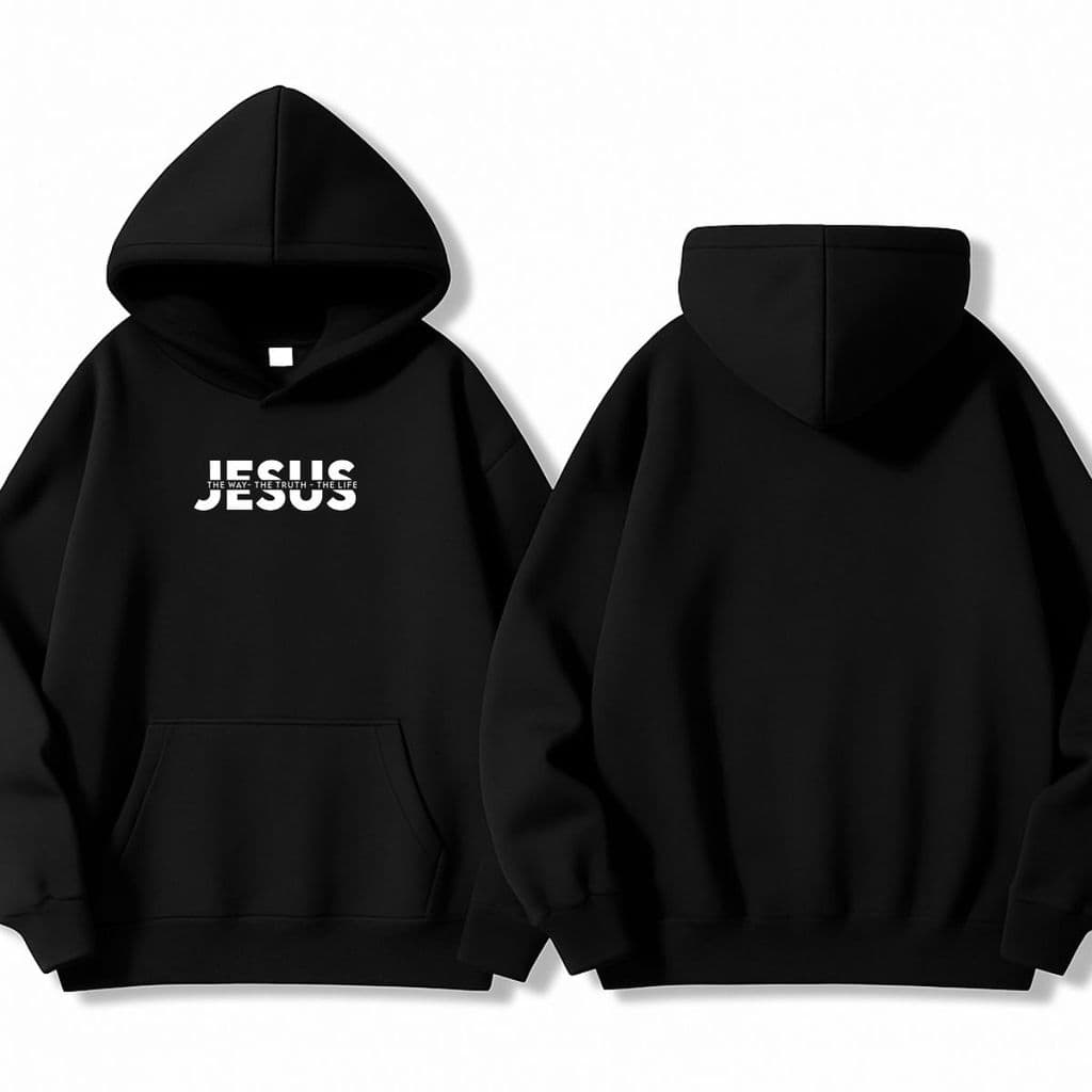 Moletom Liso Jesus Canguru Capuz Feminino