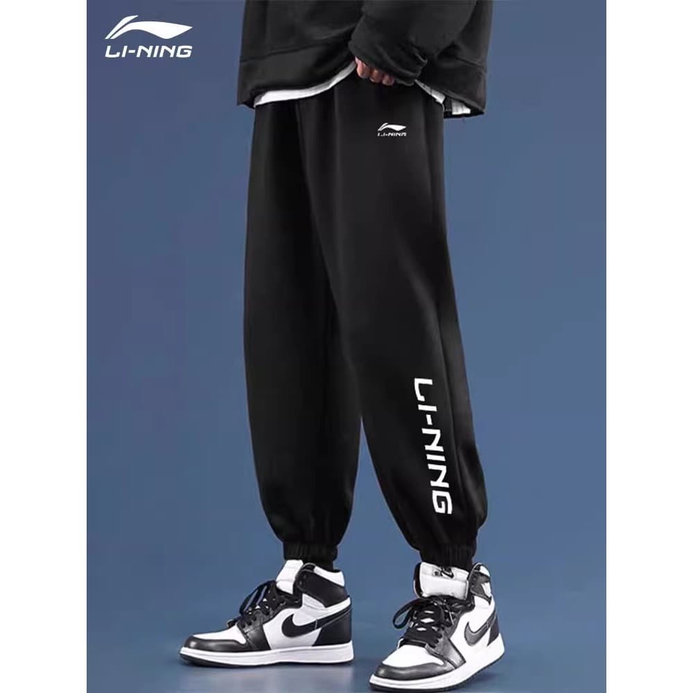 Li Ning calças esportivas masculinas primavera outono novo estilo Street Wear solto calças esportivas casuais calças pre