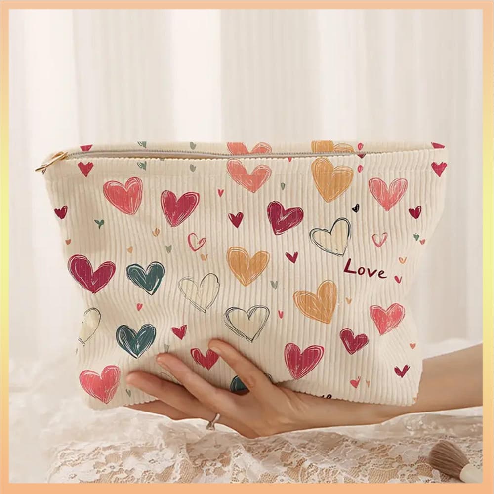 Bolsa De Viagem Com Zíper Forrado , Multifuncional Portátil Para Cosméticos Feminina Uso Diário