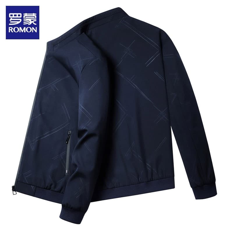 Romon jaqueta masculina 2026 outono novo estilo na moda gola roupas superiores High-End negócios Casual jaqueta roupas m