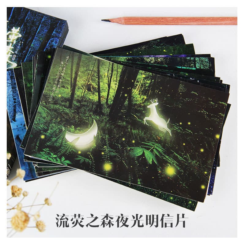 Bonito Retro mundo paisagem dos desenhos animados Anime antigo estilo chinês pintado à mão criativo cartões postais 30 p