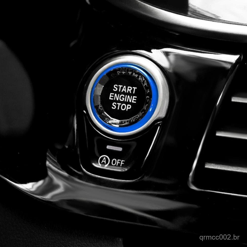 TKEY Botão Interruptor De Parada Partida Do Motor Carro Adesivo Interior Guarnição Decoração Para BMW D2I2