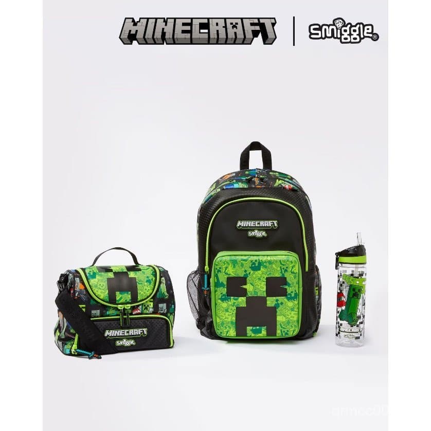 Smiggle Austrália Alta Qualidade Original Minecraft Crianças Mochila Meninos Dos Desenhos Animados Menino Saco À Prova D