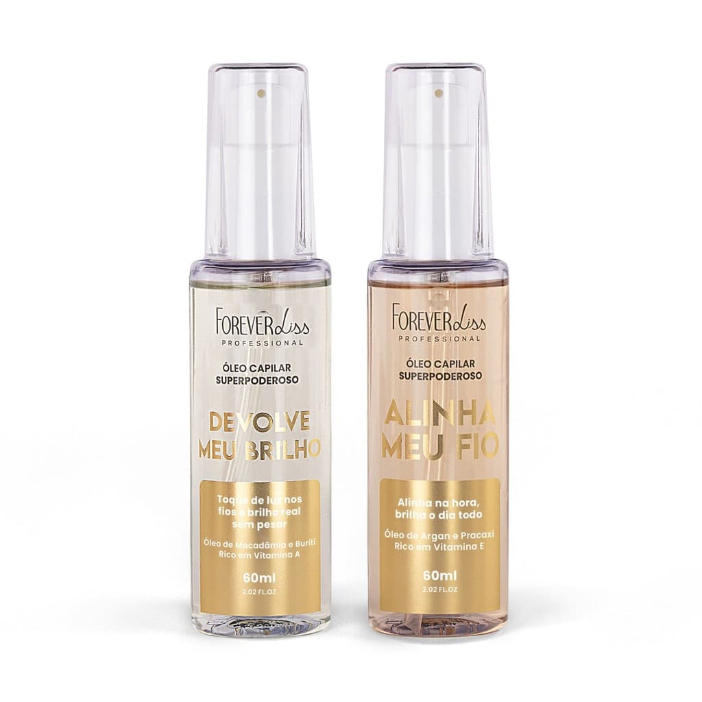 Kit Óleos Cap. Super Brilho e Alinhamento Forever Liss 60ML