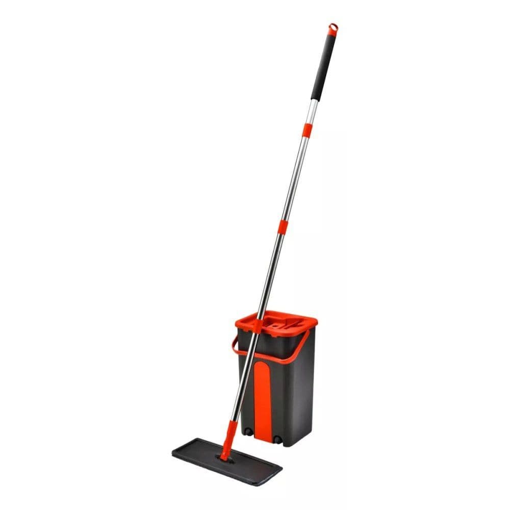 Flat Mop Rodo Lava e Seca com Balde Compacto 5L e 1 Refil de Microfibra 🧽✨