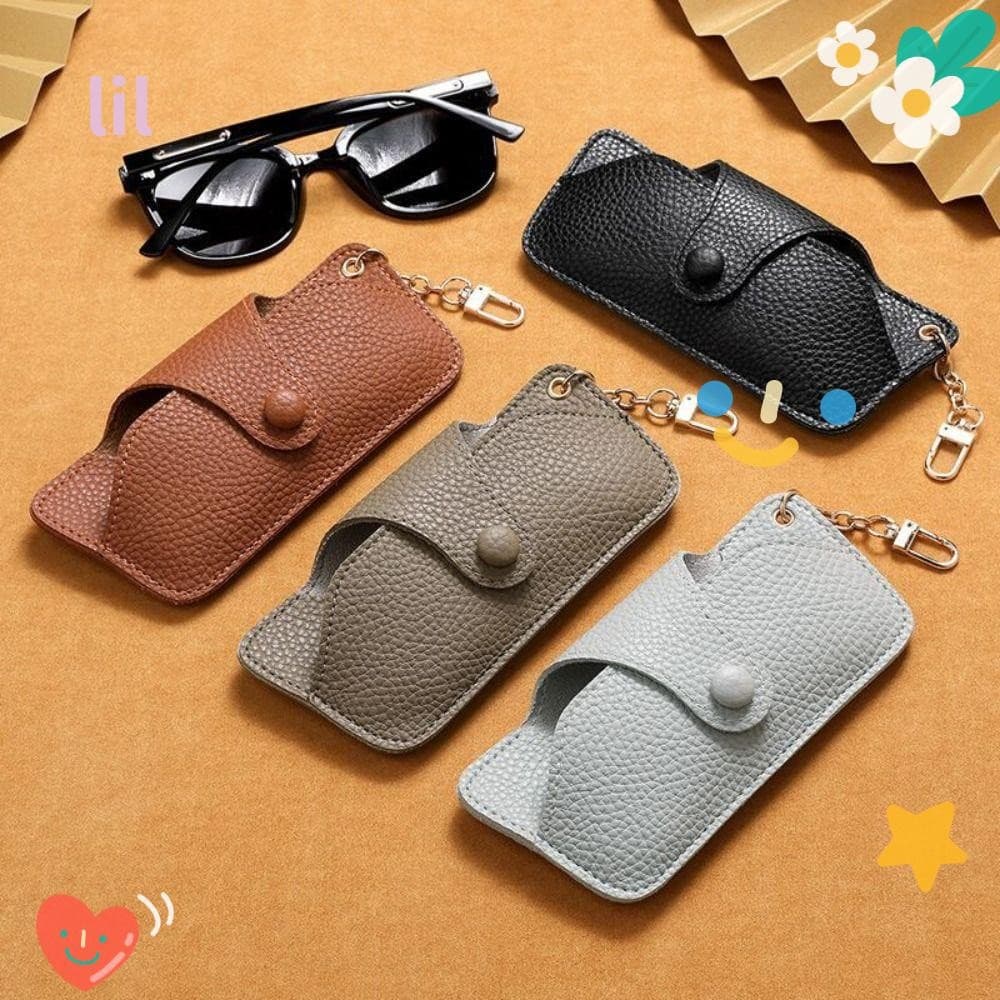 LIL Storage Bolsa Óculos Capa Protetora De Couro PU Antipressão