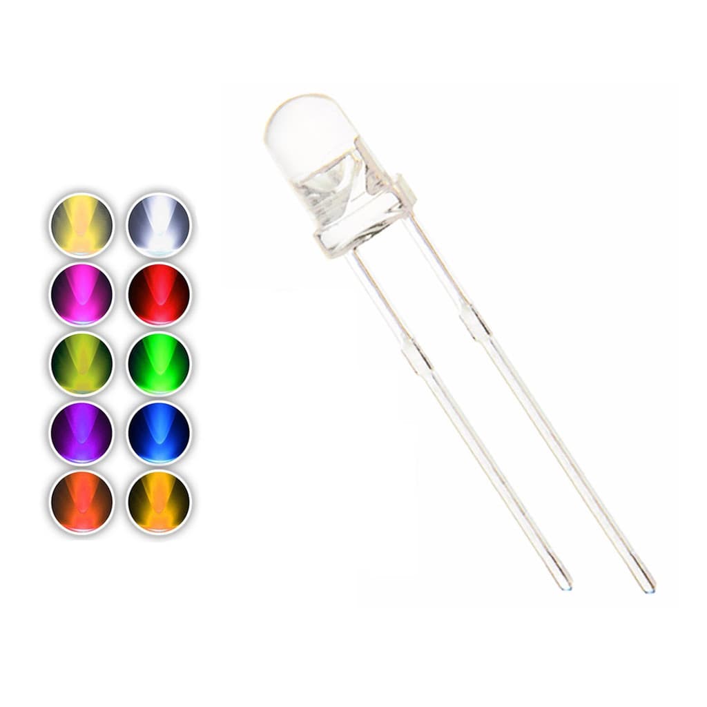 Kit Led 3mm Alto Brilho 11 cores - 100 unidades
