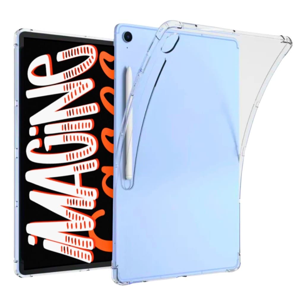 Capa Silicone Transparente para Galaxy Tab S9 11" S10 FE 10.9" Capinha Case TPU Borda Anti Impacto