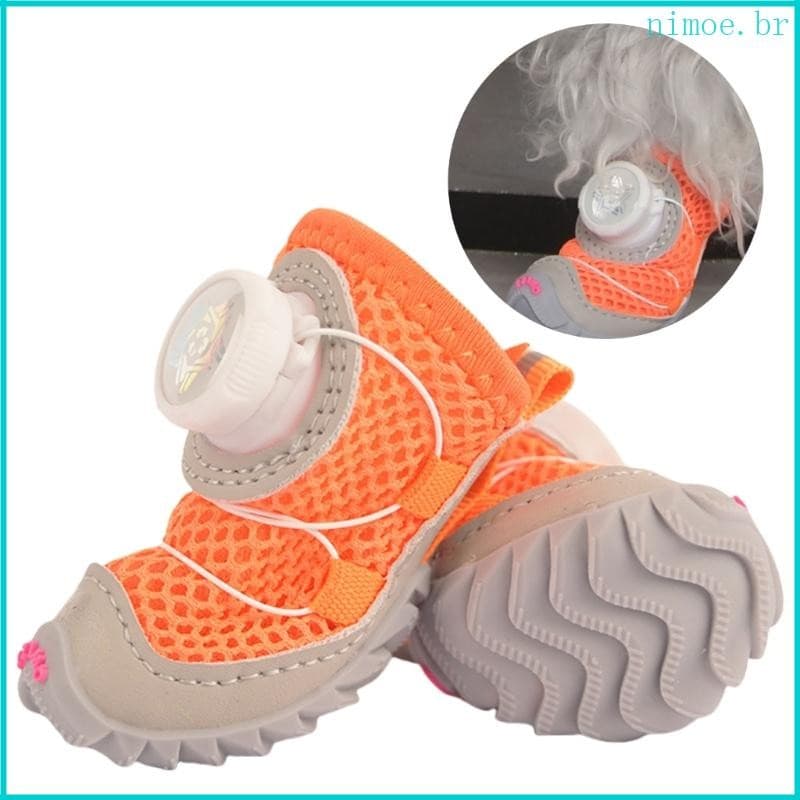 Nim 1 Par Bota Antiderrapante Para Cães, Sapatos Refletivos Cachorros, Macia, Protetores Durante Caminhadas E