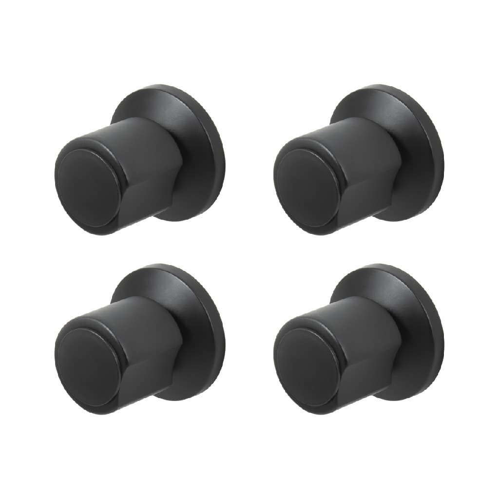 Kit 4 Acabamentos Registro Chuveiro Pressão Gaveta Preto Padrão Deca C40