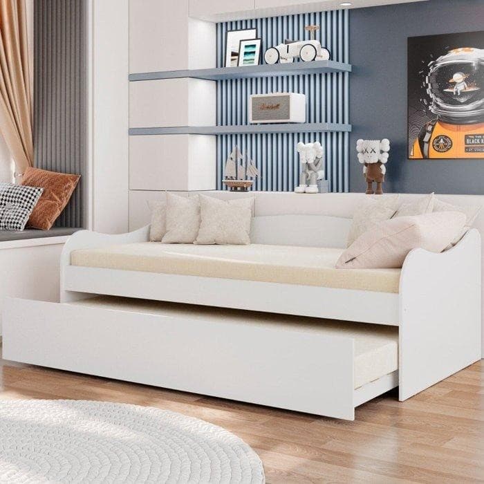 Cama Solteiro Bicama para Quarto Infantil 100% MDF Branca Carolina Baby