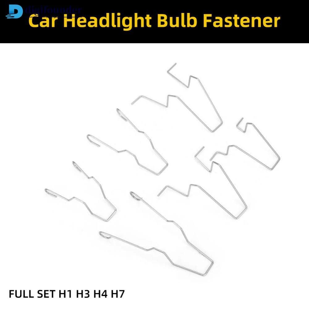 DFR 6 Pçs Farol Do Carro Lâmpada Retentor Clipes De Mola Fivelas Metal Primavera Para H1 H3 H4 H7 5ZHSFULLKIT