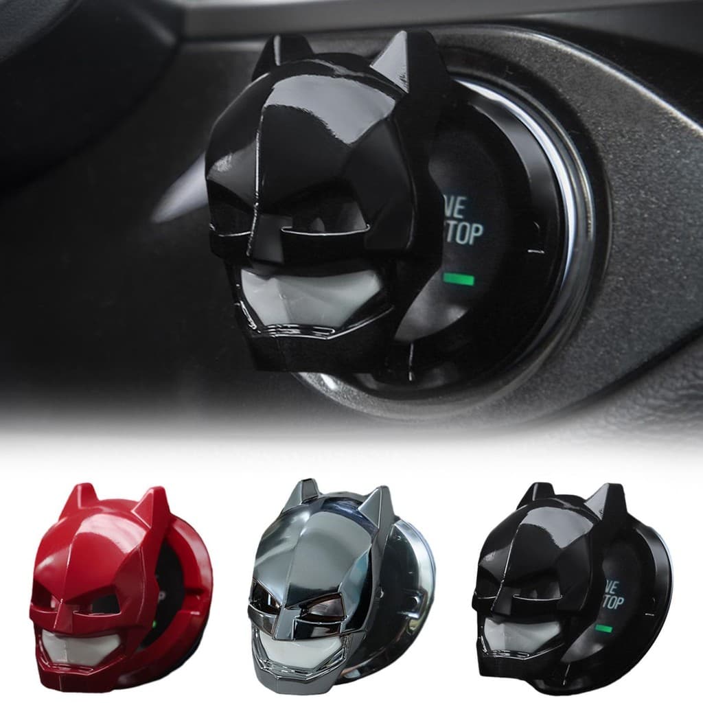 Tampa Protetora Do Botão De Partida Carro Batman 3D Anti-Riscos Motor Anel De Decoração Interior phdbr