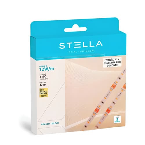 FITA LED STELLA EVO 12V 3000K 12W 5 METROS STH8810/30
