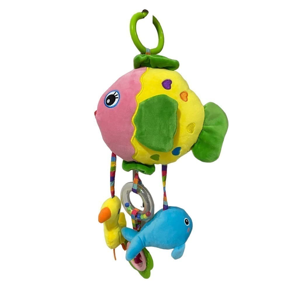 Brinquedos para Bebê Chocalho Móbile Peixinho Tubarão Pelúcia Pendurado Para Meninas Meninos Brinquedos Macios De Bebê