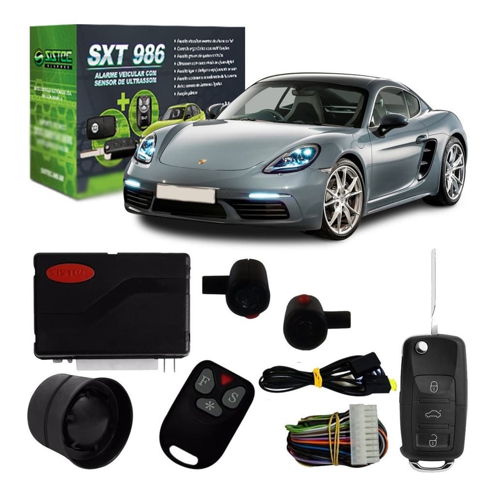 Alarme Carro Automotivo Sistec Universal Com Chave Canivete