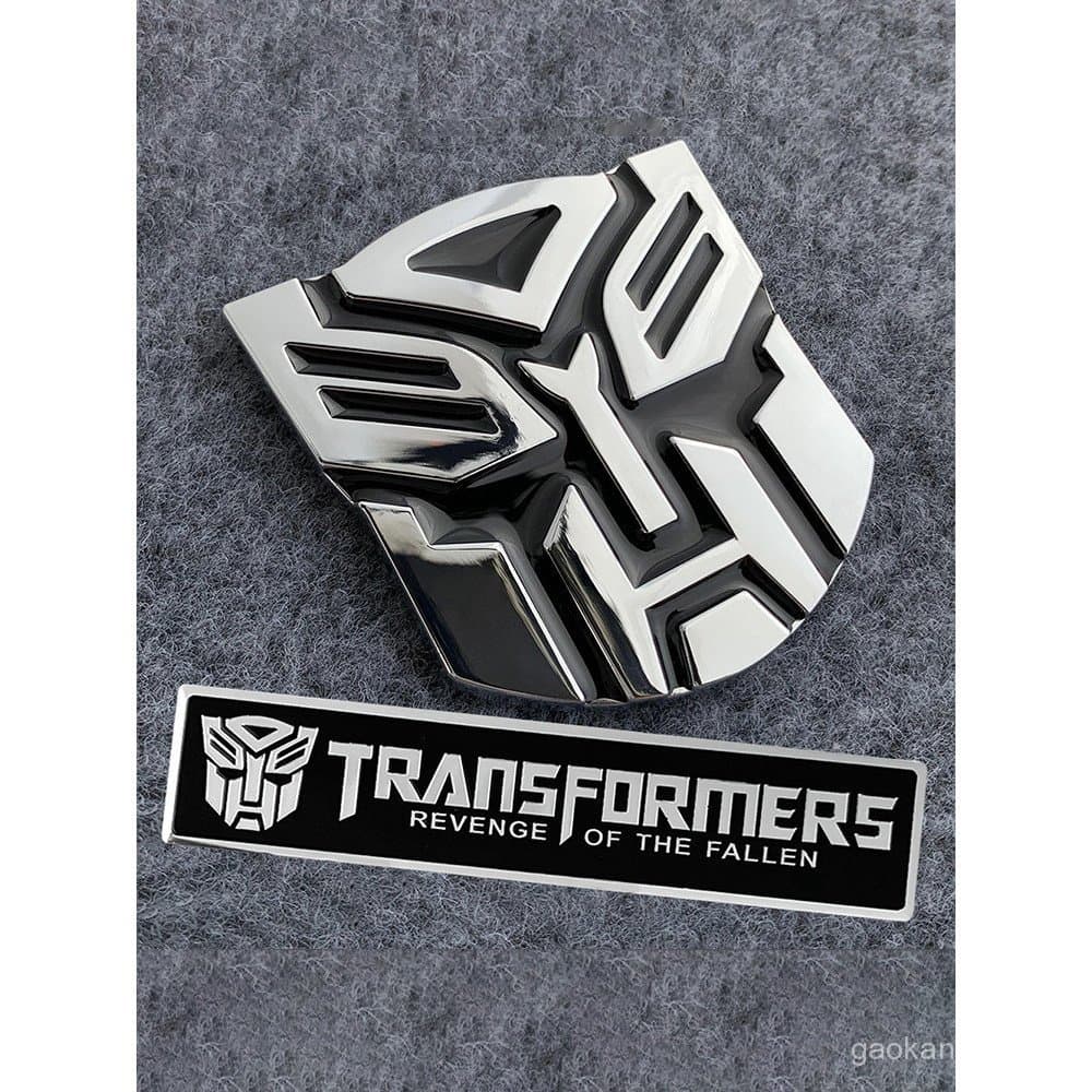 Adesivo de carro Transformers, etiqueta de alumínio, emblema tridimensional de metal para carro, peça de modificação par