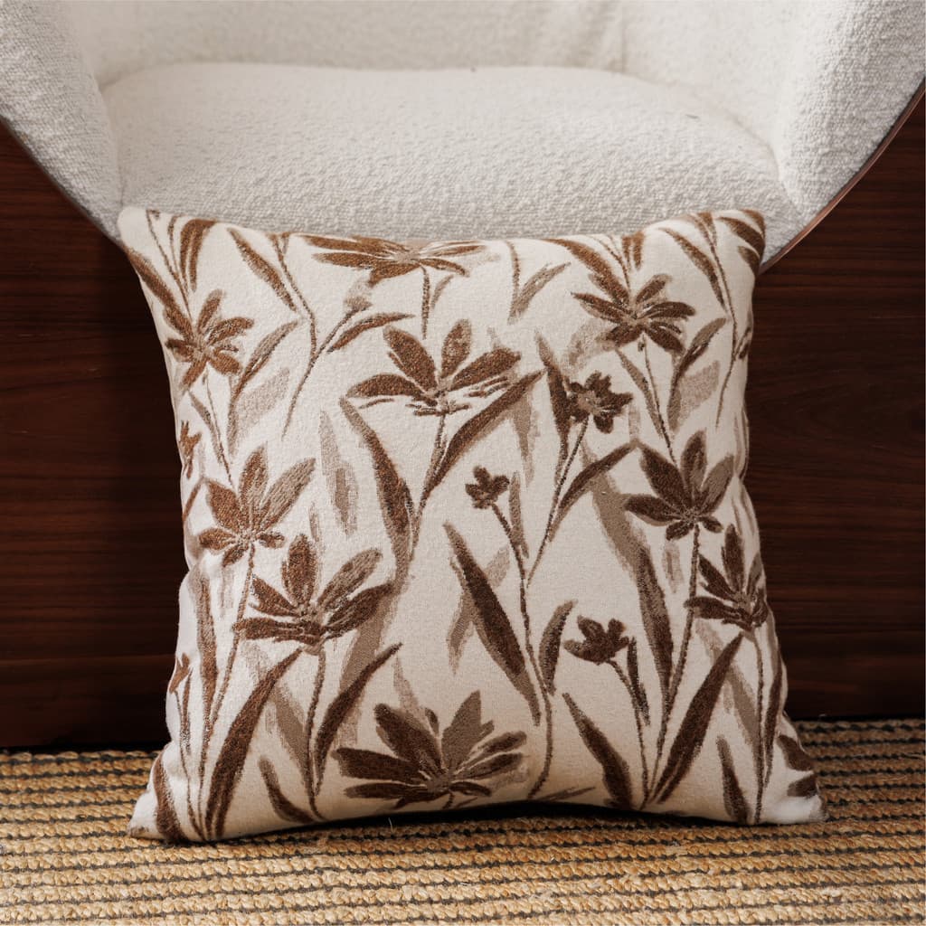 Novo Merad íris flor travesseiro lombar método de luz High-End sentir marrom estilo simples sofá almofada fronha