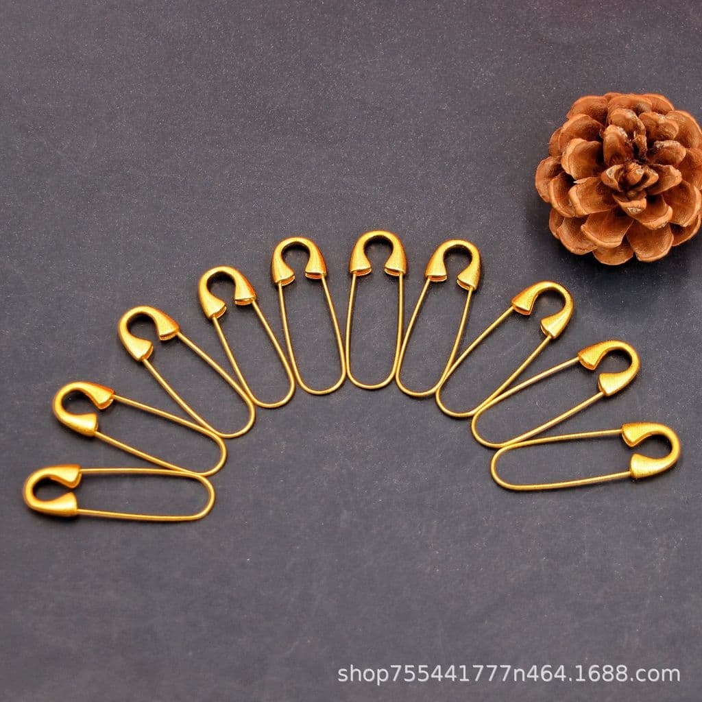 Broche popular em estilo antigo, banhado a ouro, com forte retenção de cor, design jateado para grávidas e bebês, acessó
