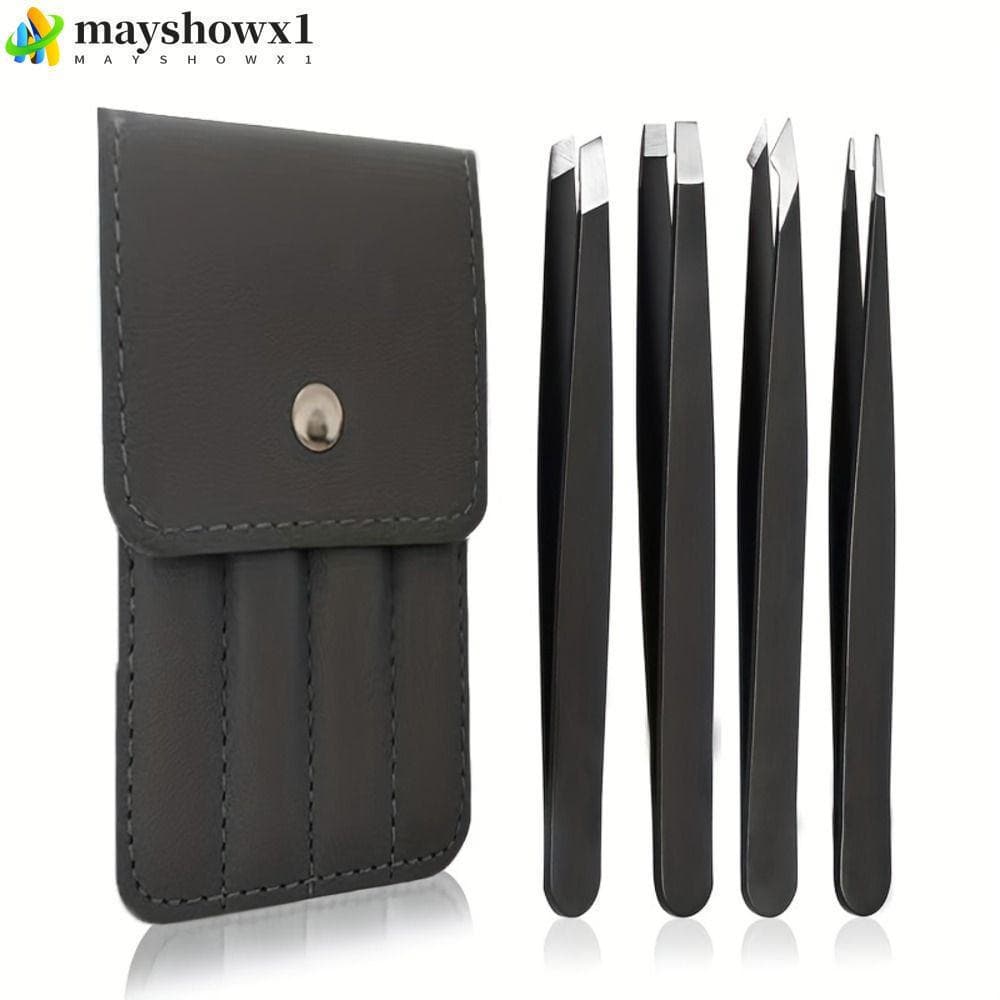 MAYSHOWX1 4 Pçs/Set Pinças De Remoção De Cabelo , Conjunto De Inclinadas Portáteis De Aço Inoxidável , Ponta Pontiaguda