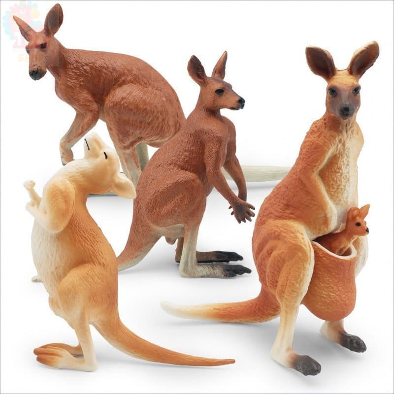 Educação Científica Infantil Simulação de Brinquedos Cognitivos Prairie Modelo Mamífero Selvagem Kangaroo Decoração Figu