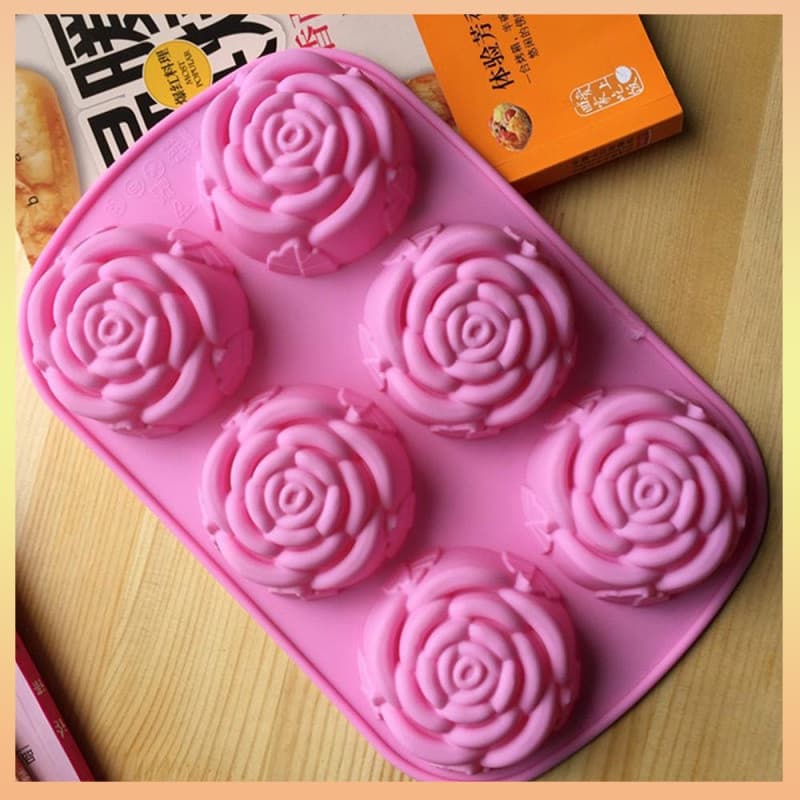 Molde De Bolo De Silicone Flor De Rosa Para Chocolate