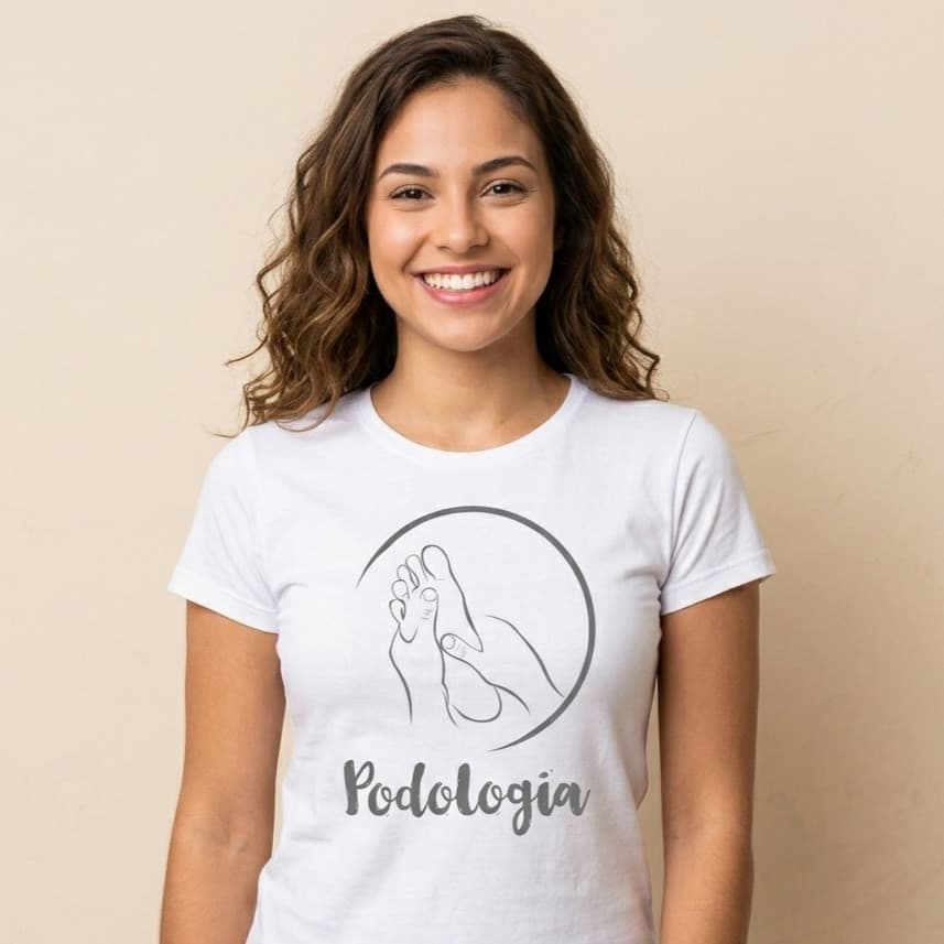 Camiseta Podologia Baby Look  Blusa Variados Tipos 04P7