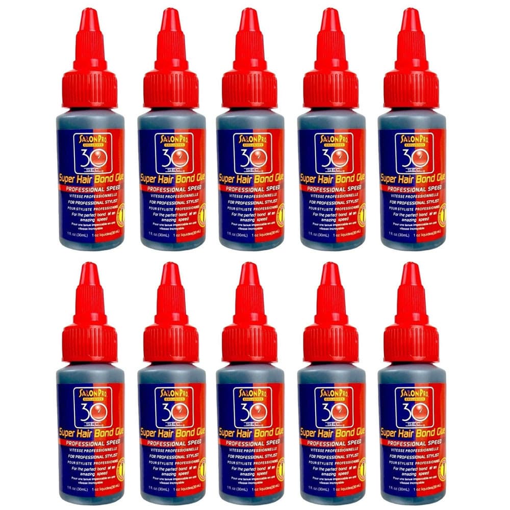 Kit com 10 tubos de cola profissional para cílios e cabelo, super forte adesão, 30ml cada