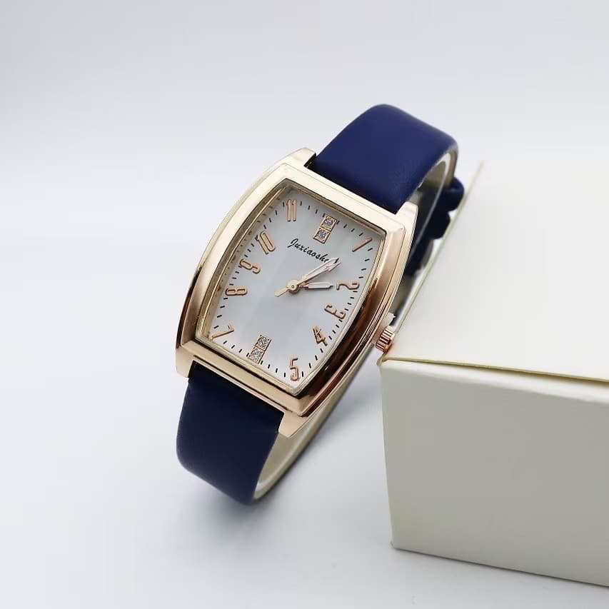 Relógio Feminino Retrô Quadrado com Pulseira de Couro, Display Digital, Relógio de Pulso Casual, Relógio de Quartzo Femi