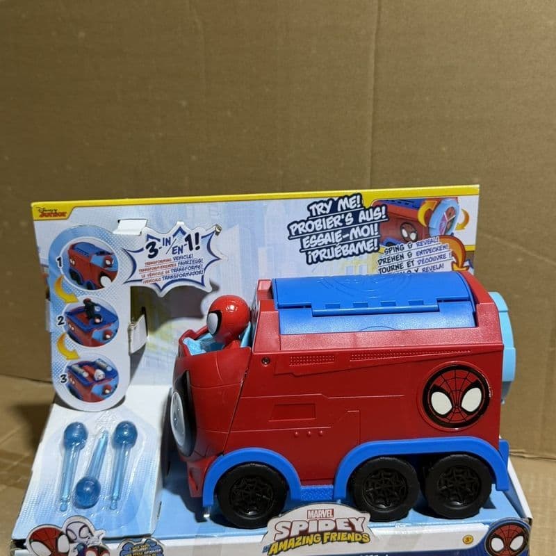 Qionghai City Maichi Shangmao Co., Ltd. Marvel homem-aranha amigo mágico pequeno preto aranha-boneca transformação carro