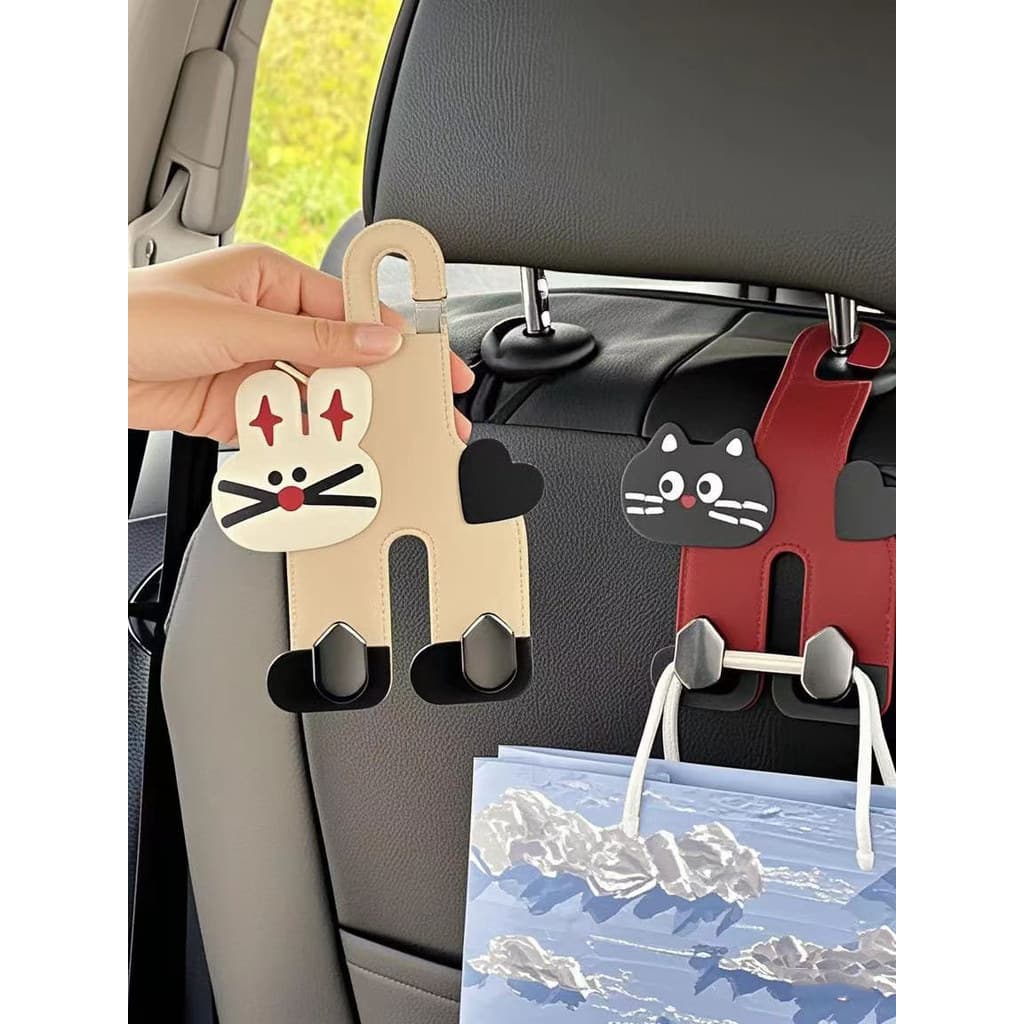 Gancho do carro assento de carro volta linha Interior saco duplo gancho dos desenhos animados multifuncional escondido a