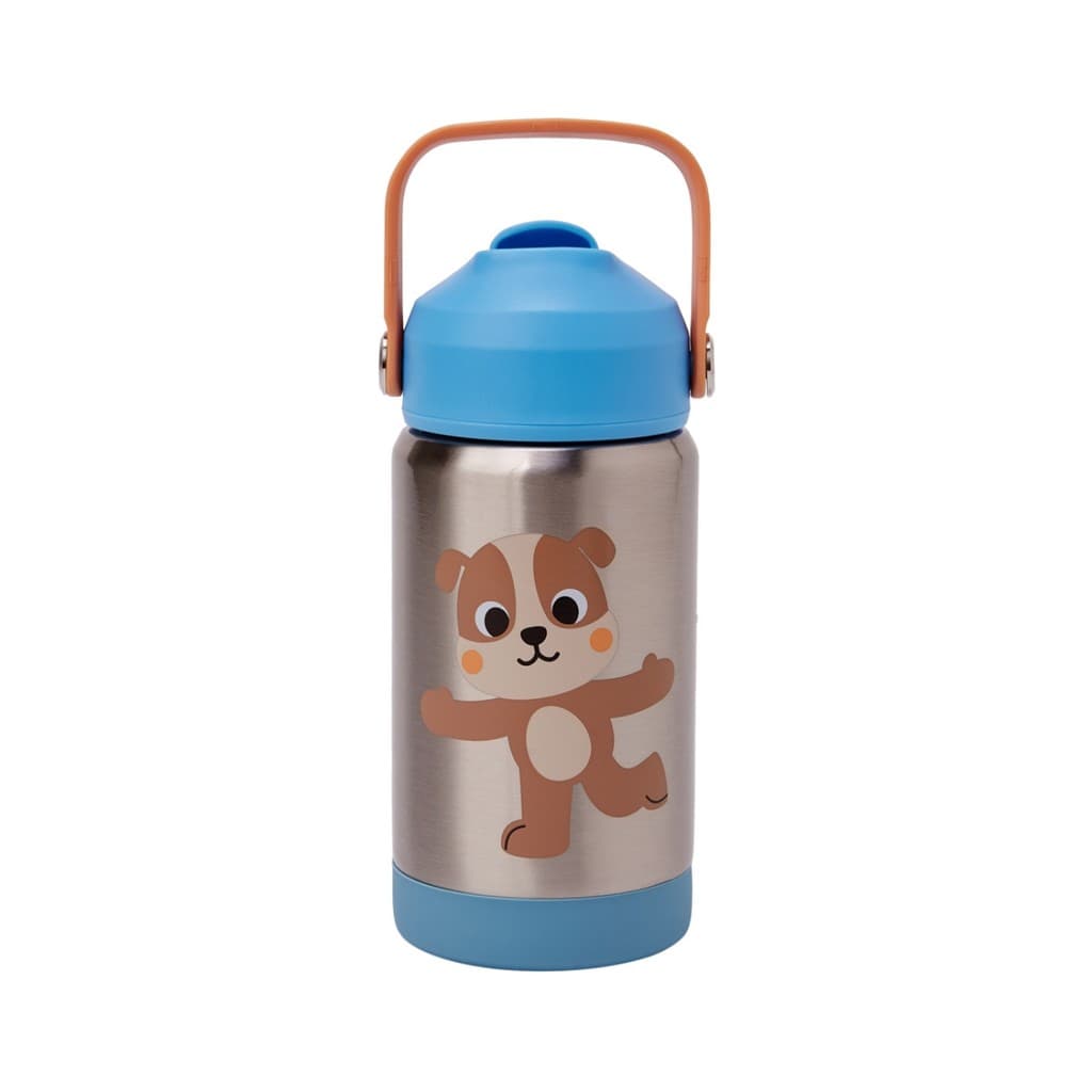 Copo Térmico Parede Dupla Com Canudo 360ml Buba - Zoo Cachorro