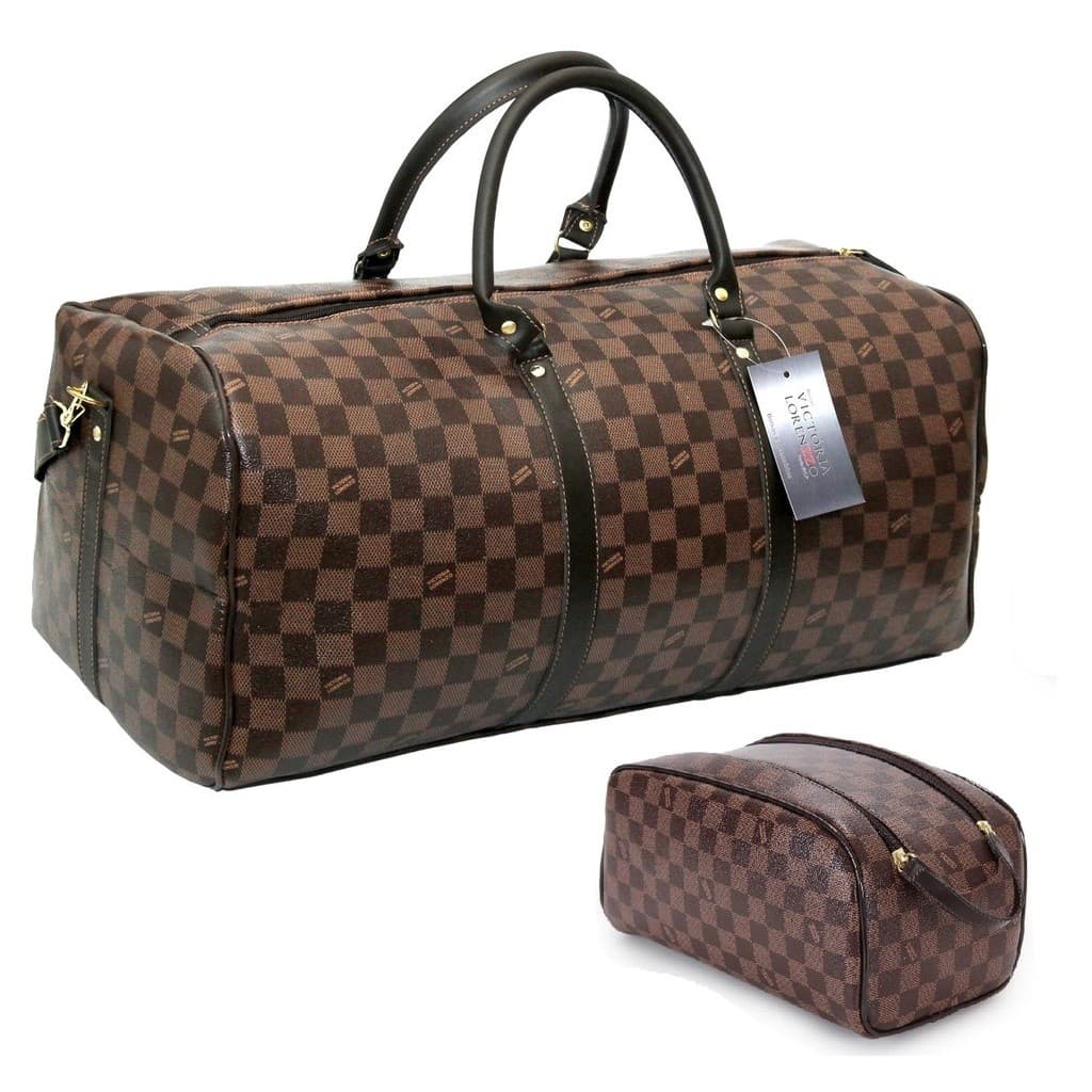 Kit Bolsas Feminina Mala + Necessaire Aero Viagem Promoção XADREZ