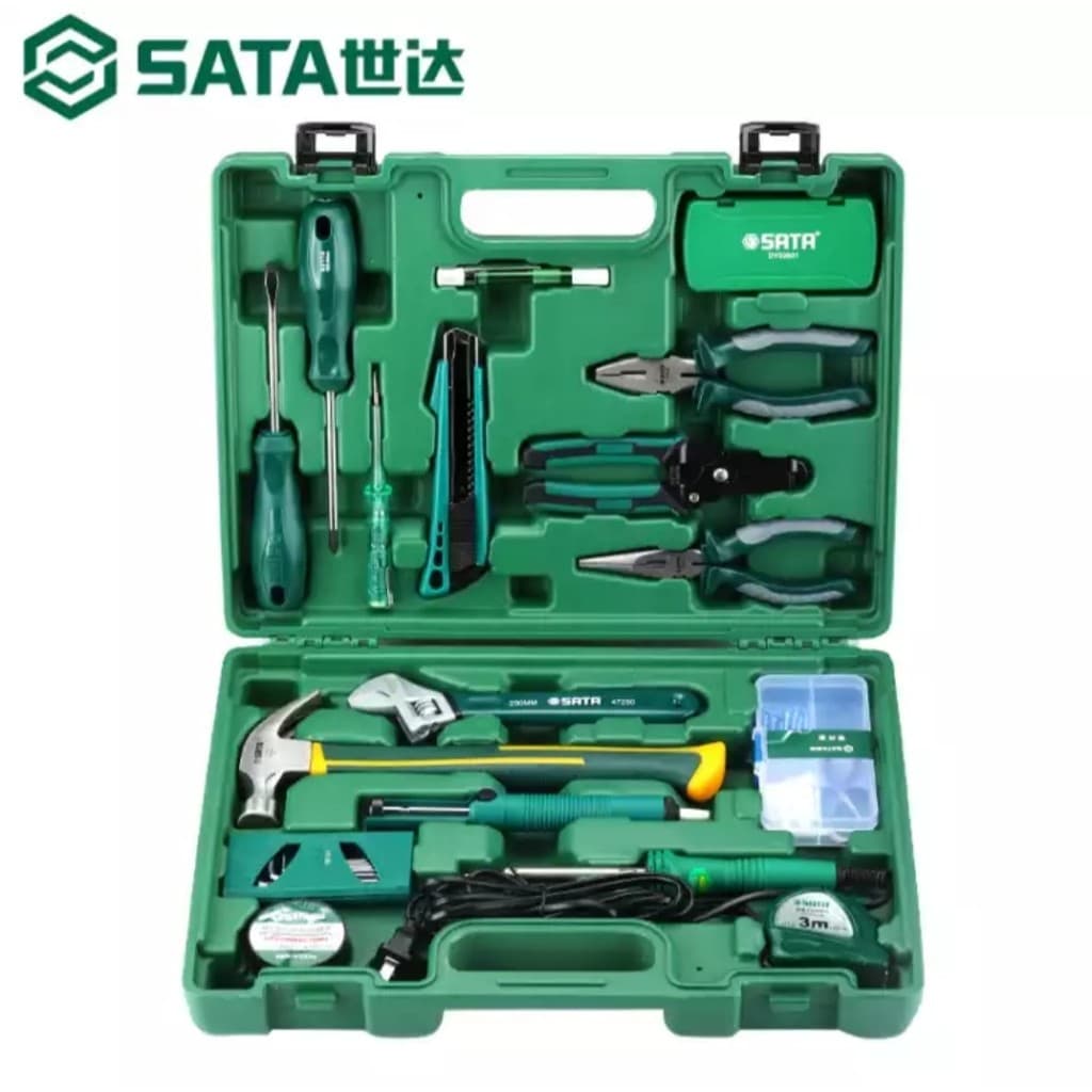 Shida novo estilo conjunto de combinação SATA caixa de ferramentas doméstica alicate de reparo doméstico chave de fenda