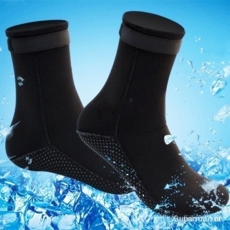 1 Par De Meias De Neoprene Para Adultos Antiderrapantes/Natação/Mergulho/Praia
