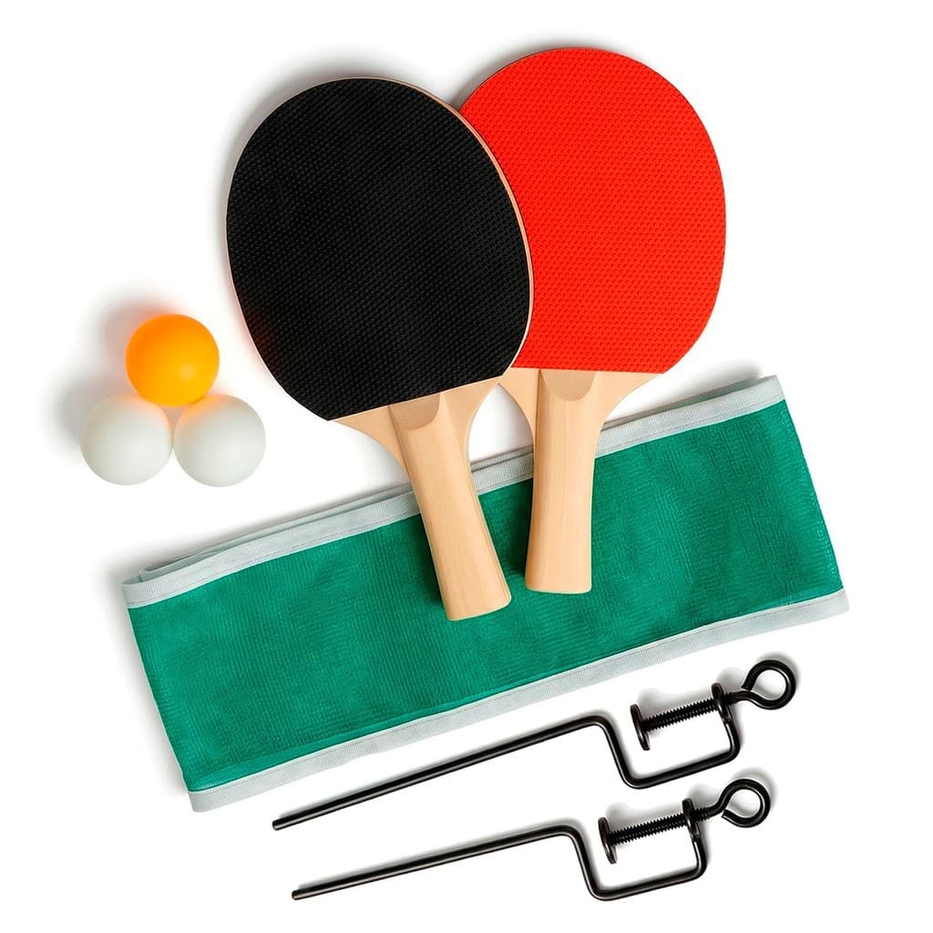 Kit Jogo De Ping Pong Completo Tênis De Mesa 2 Raquetes 3 Bolinhas 1 Redinha Universal