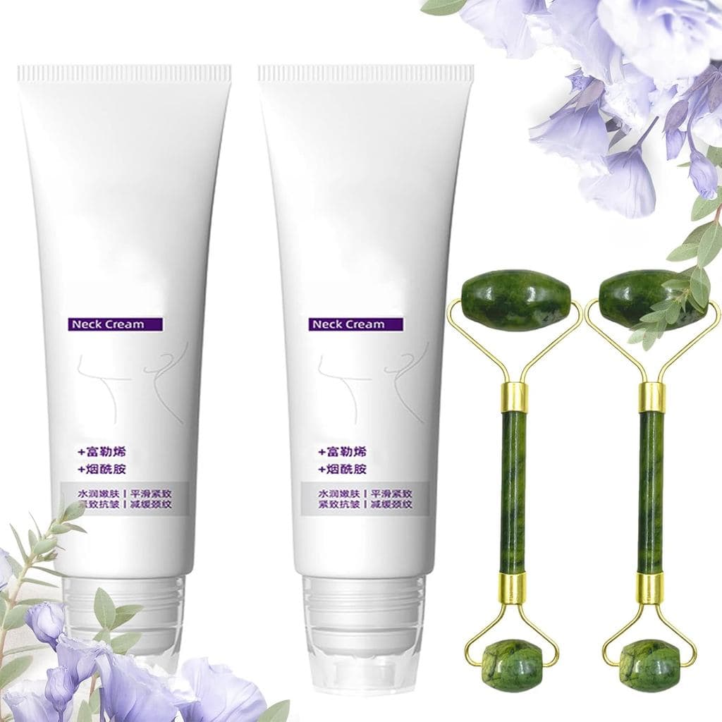 Creme Mágico para Pescoço com Colágeno e Fullerene, Creme Mágico para Pescoço com Colágeno e Fullerene com Massageador d