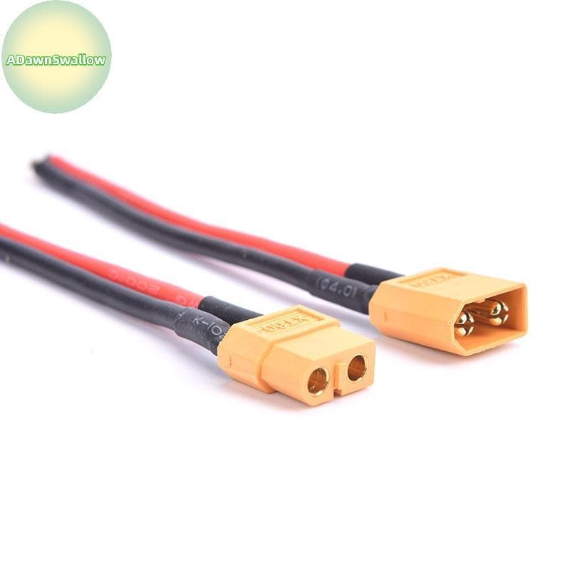 ADS 1 Conjunto XT60 XT-60 Macho + Fêmea Conectores Bala Plugues Com Fio De Silicone 14 AWG BR